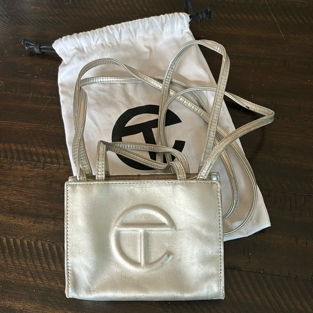 Silver Telfar small bag
